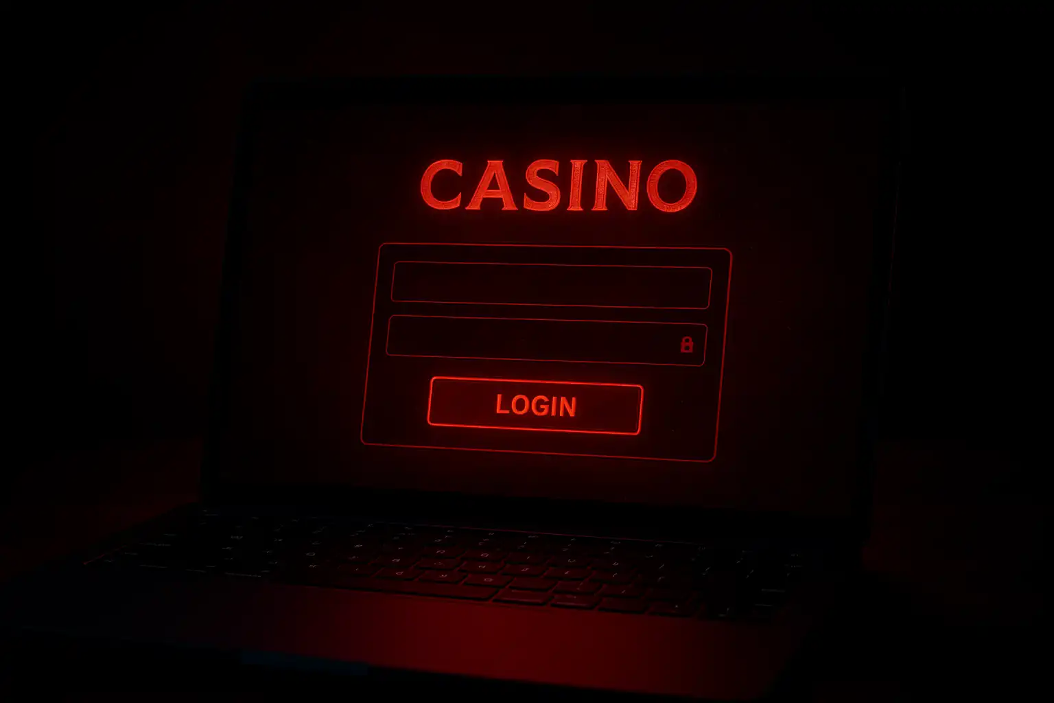 Panel logowania gracza w Twindor Kasyno na ekranie laptopa